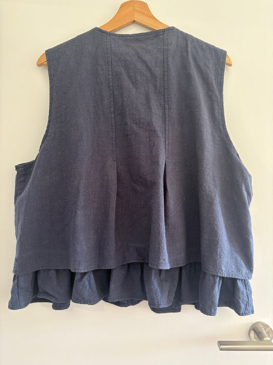 A.K cotton / linen vest, 10-16