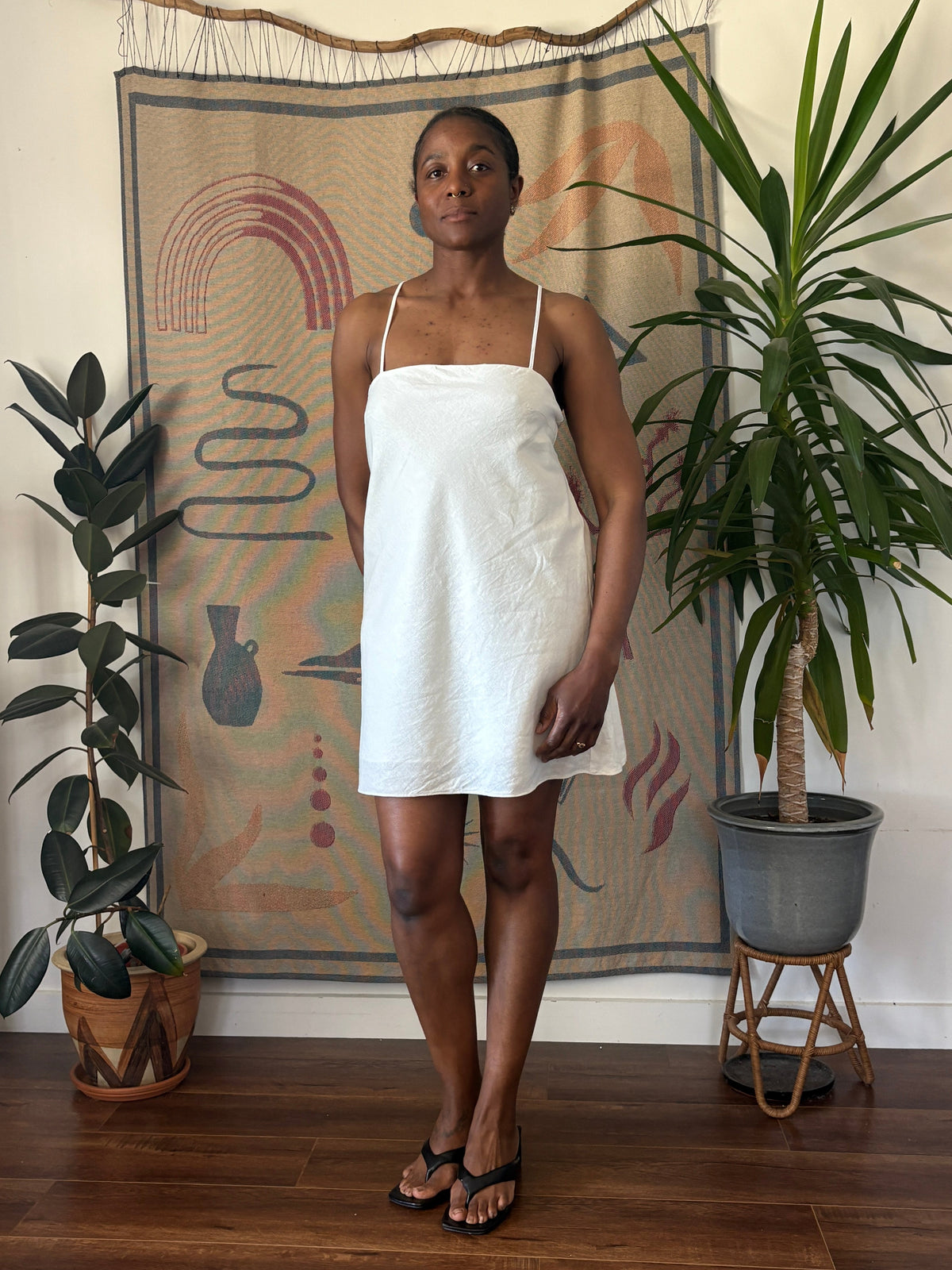Zara linen-blend dress, 10