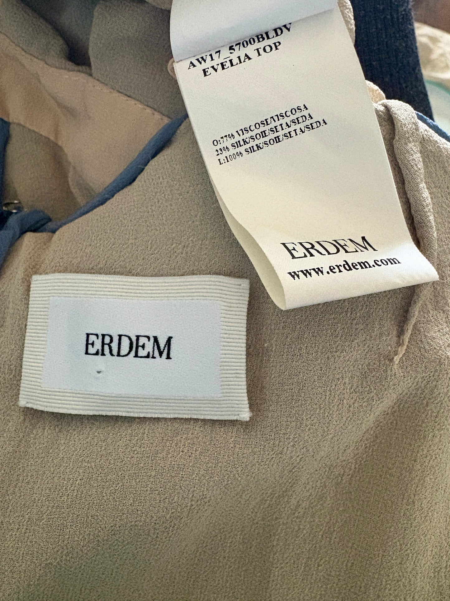 Erdem Evelia velvet top, 6-8