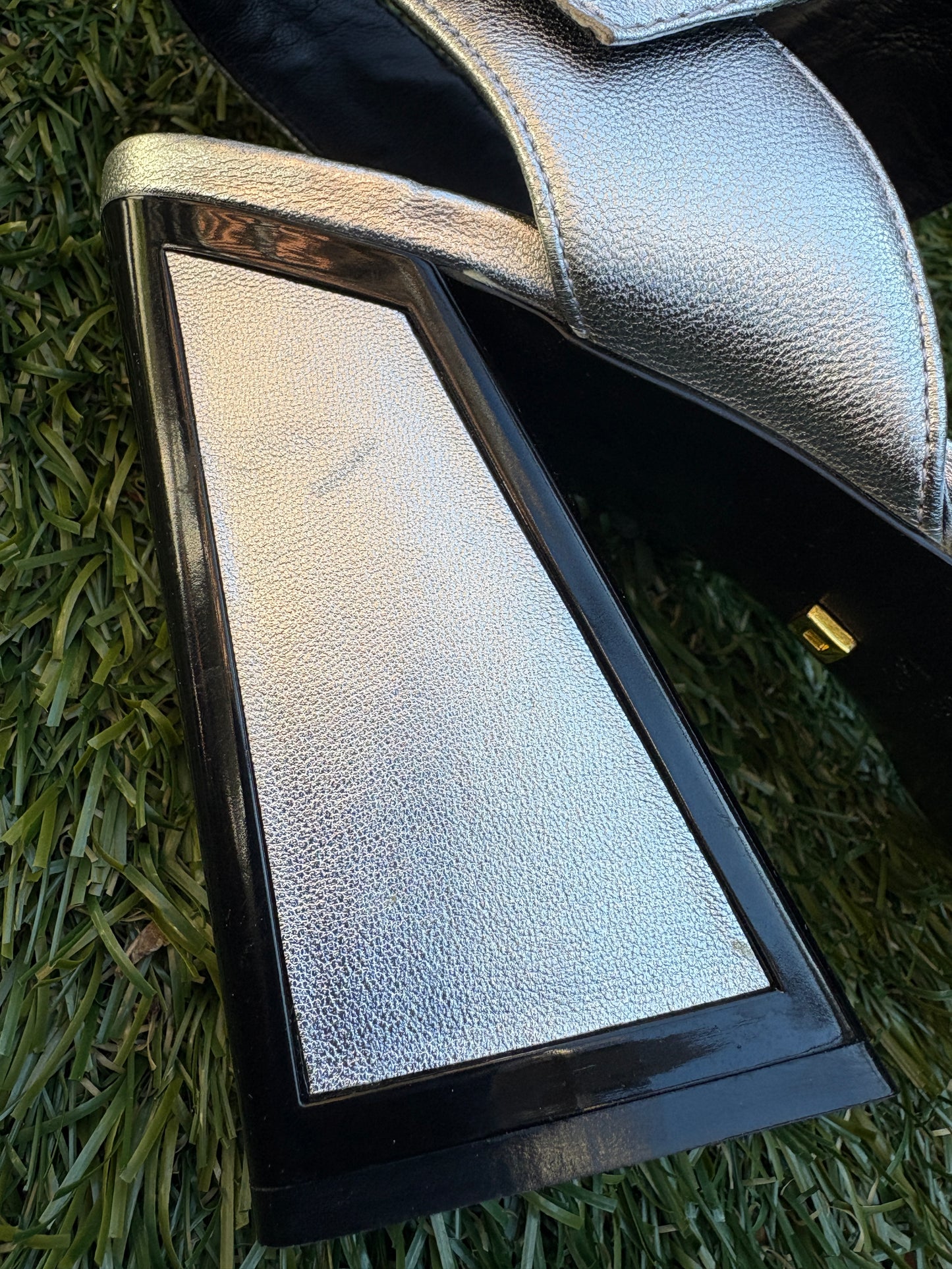 Kat Maconie Ray heels in silver, eu39 / 8