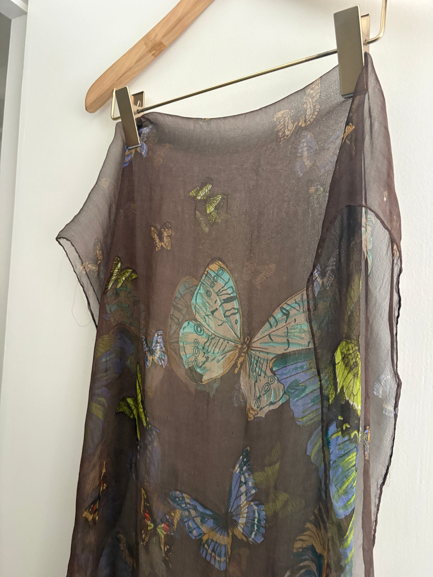 Silk butterfly scarf