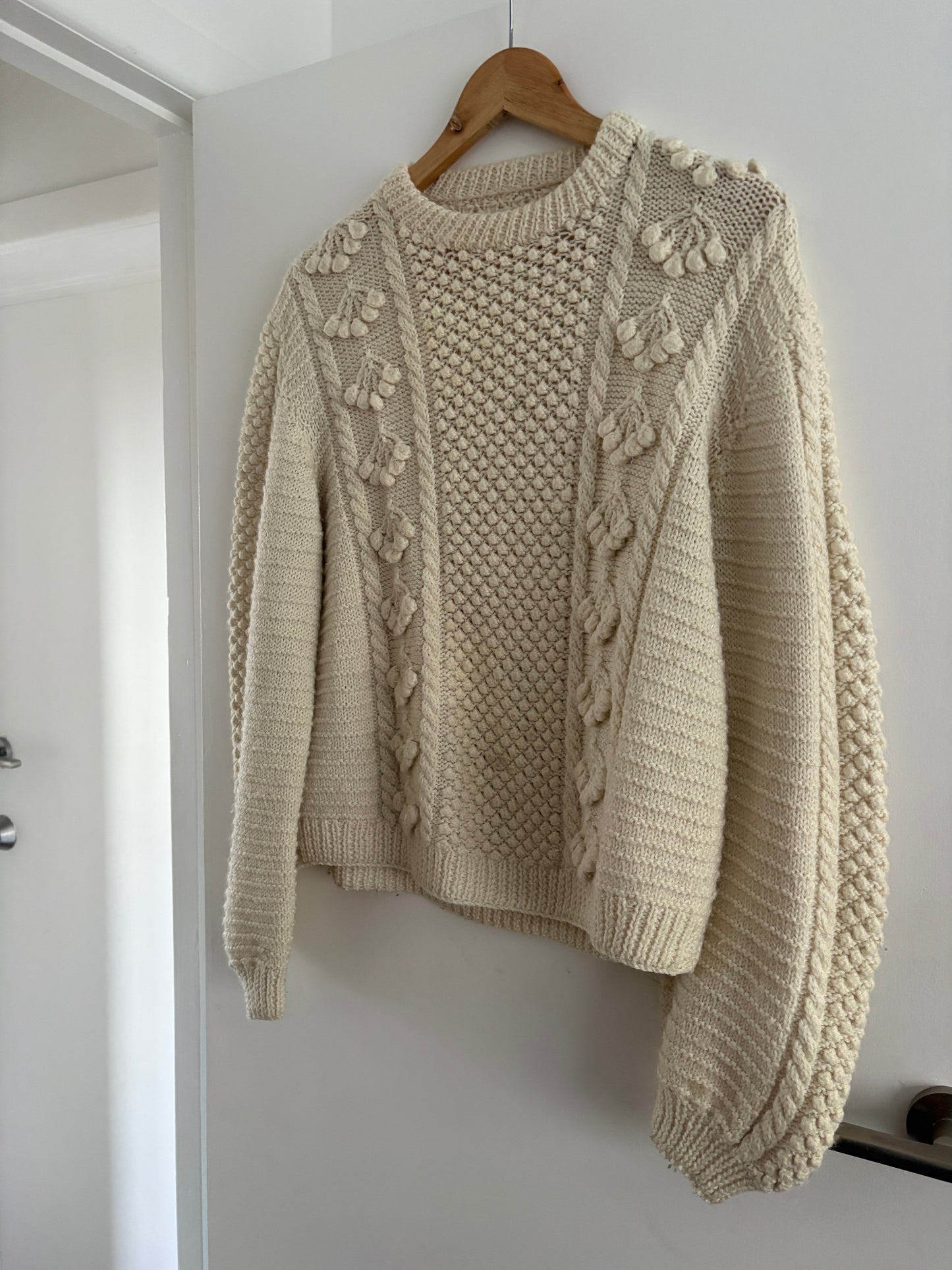 Hand knit sweater, 8-12