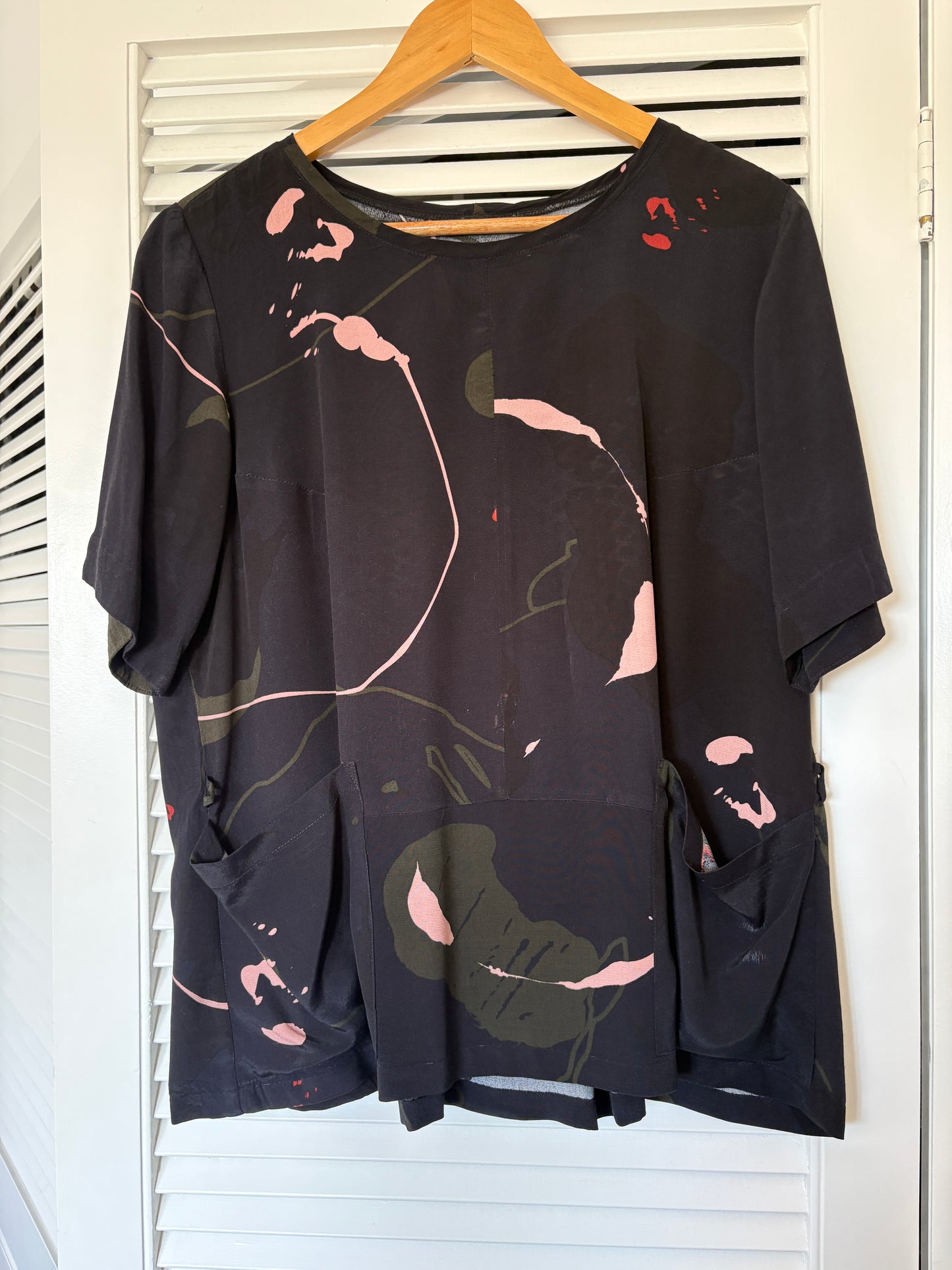 Abstract print top, 10-12