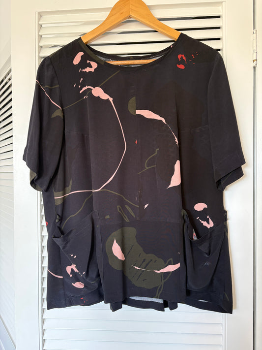 Abstract print top, 10-12