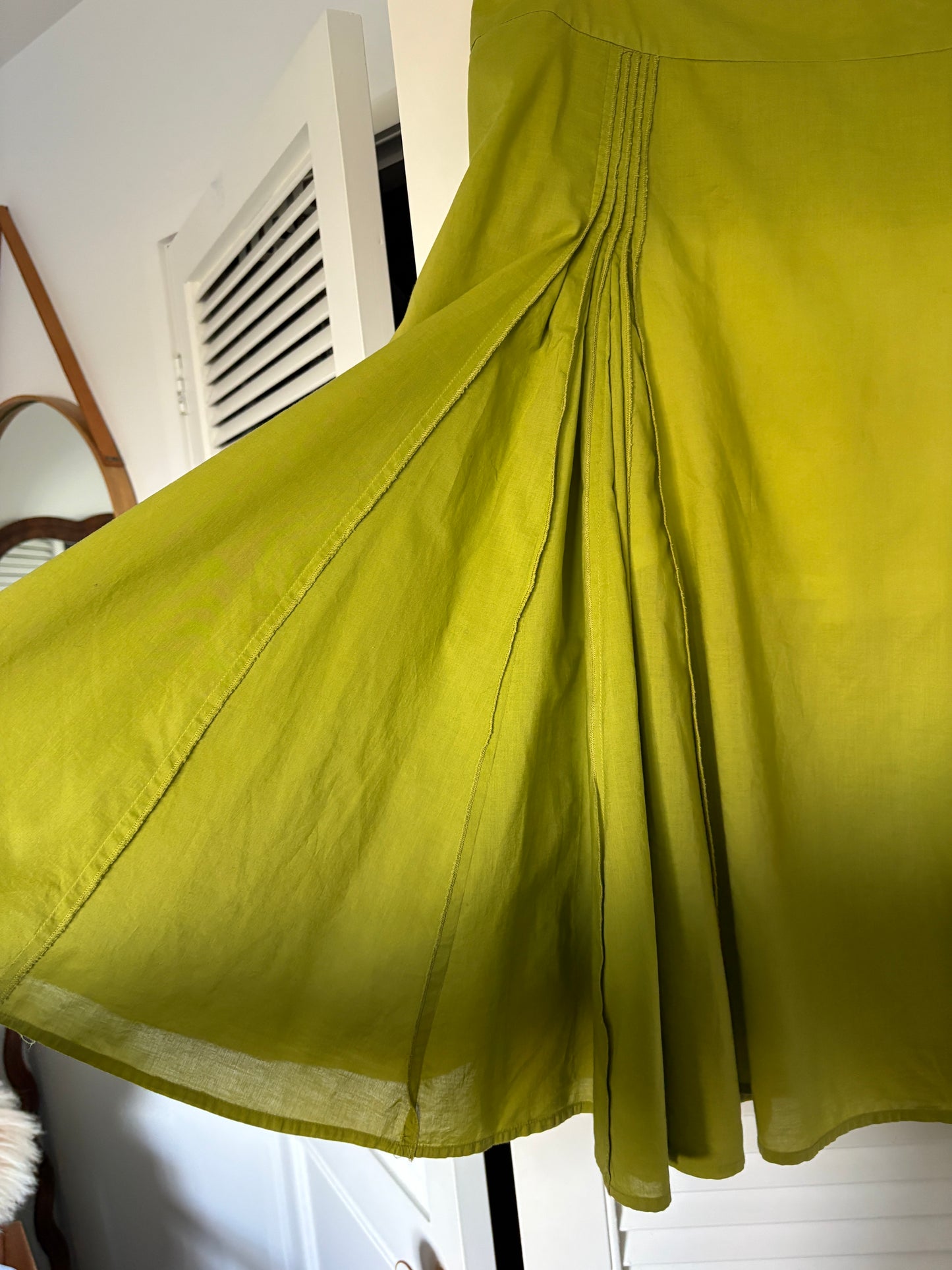 Jigsaw lime green skirt, 16-18