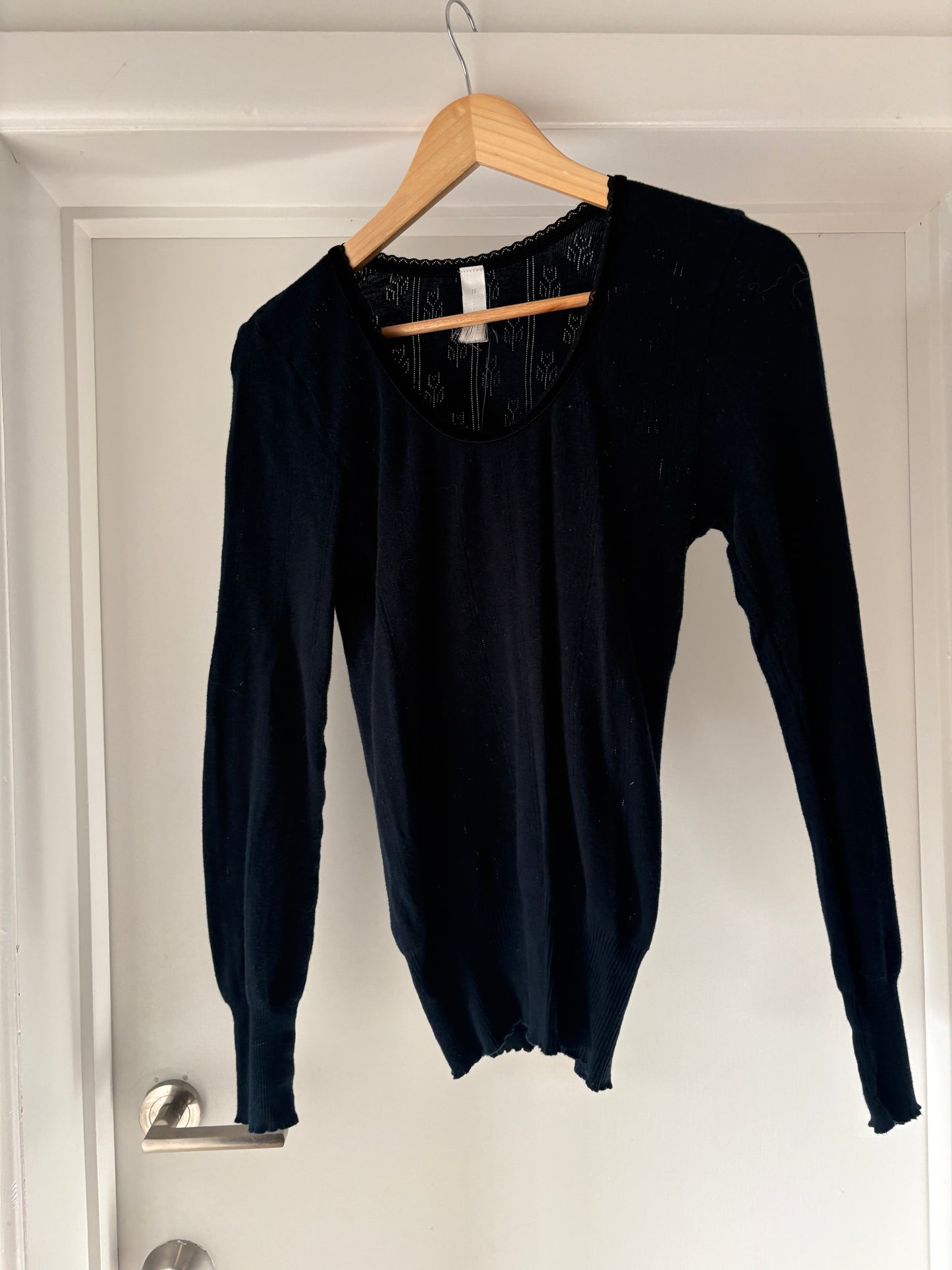 Cotton pointelle top, 8-10