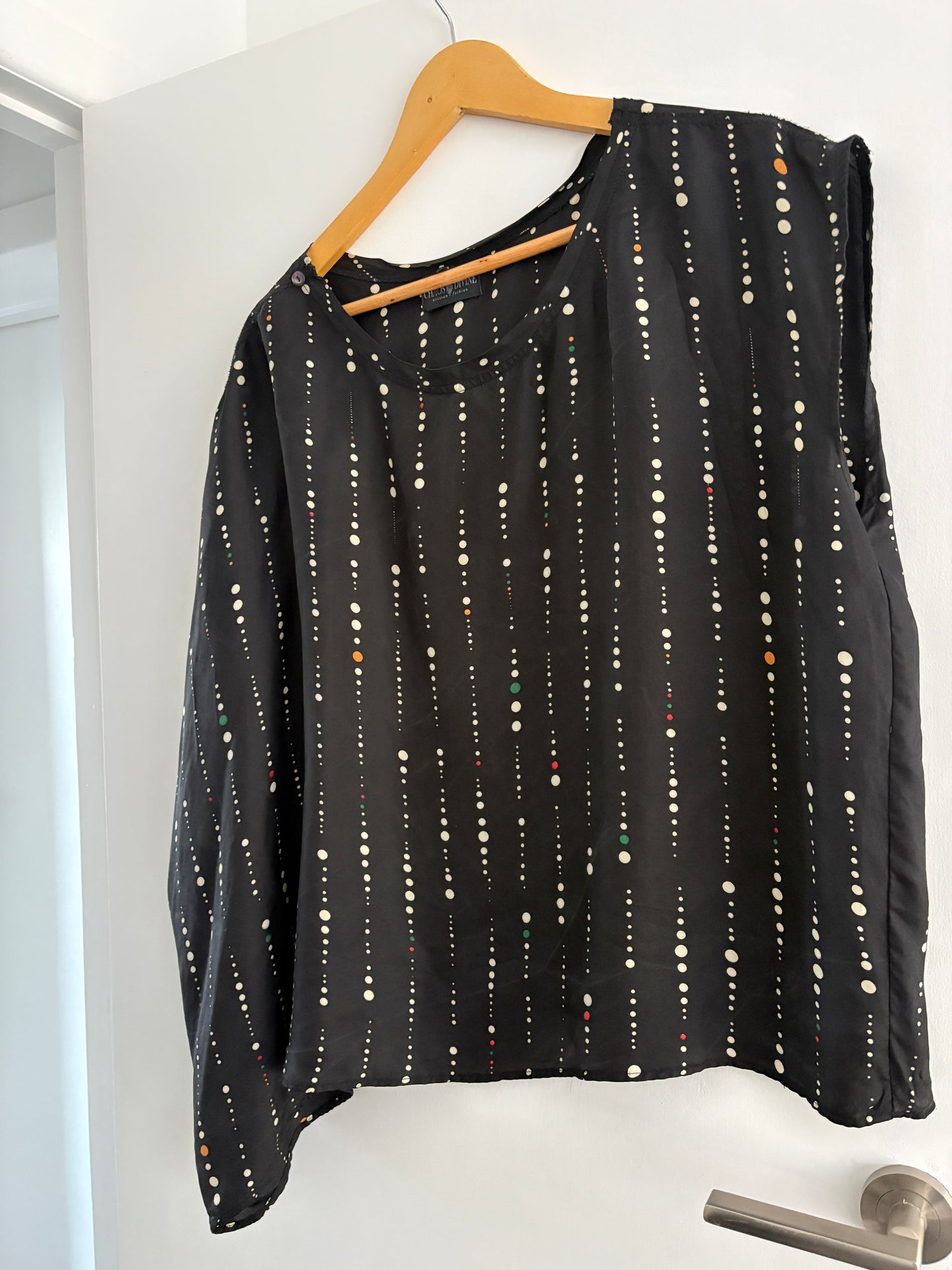 Chaos Divibe silk top, 10-14