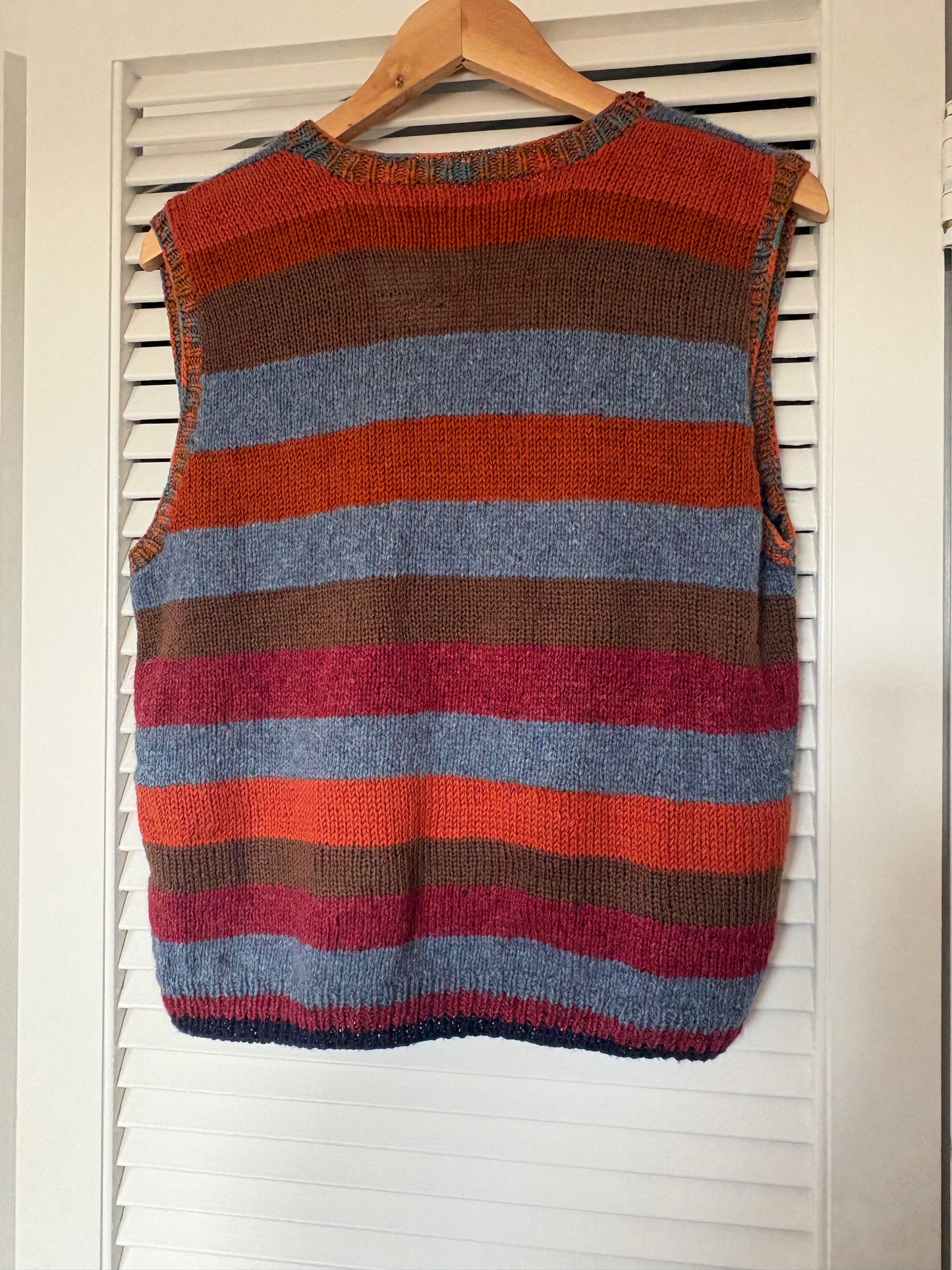 Hand knit vest, 8-12
