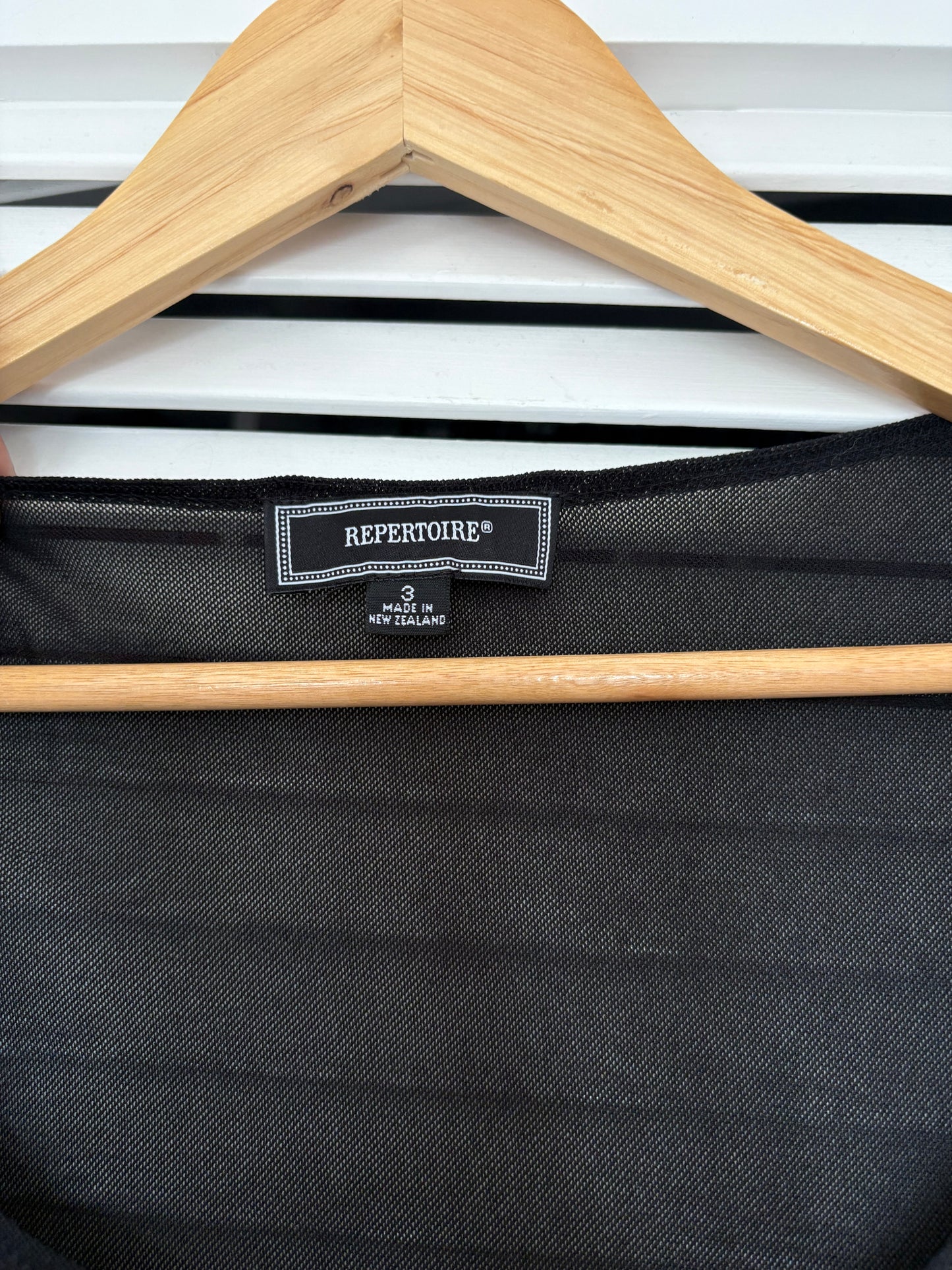 Repertoire sheer top, 10-12