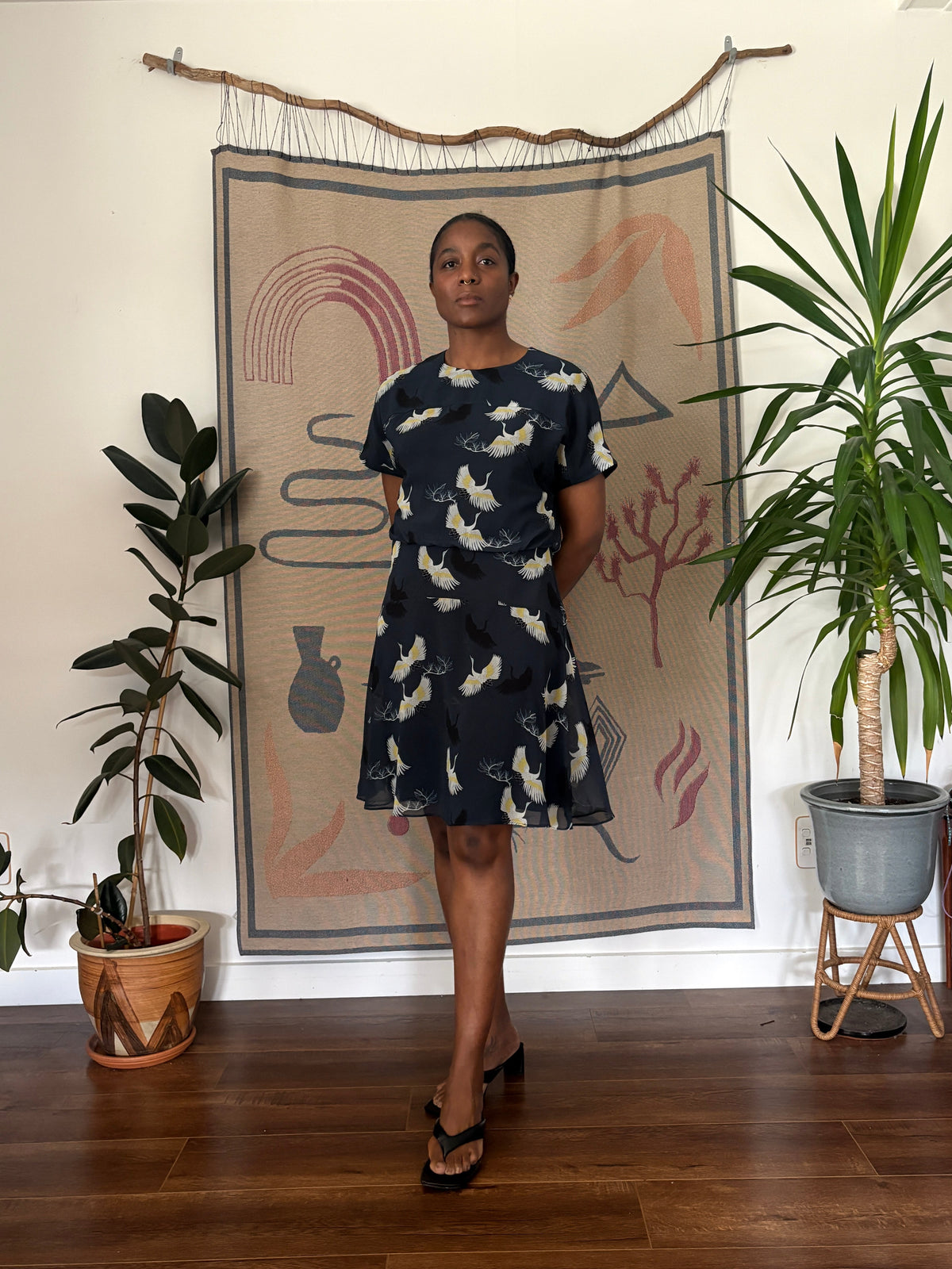 Cue printed dress, 10-12