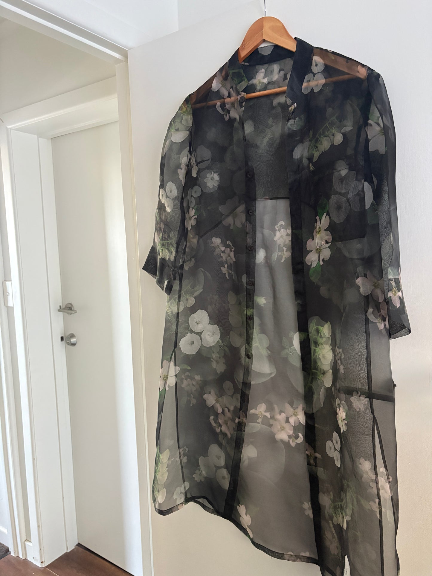 Sheer floral coat, 8-10