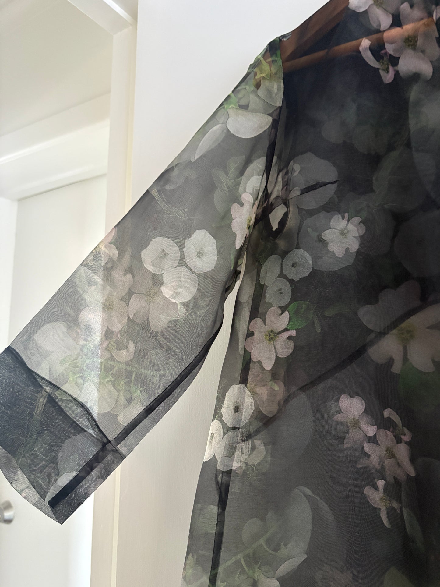 Sheer floral coat, 8-10