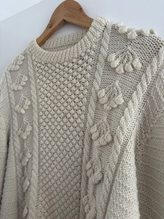 Hand knit sweater, 8-12