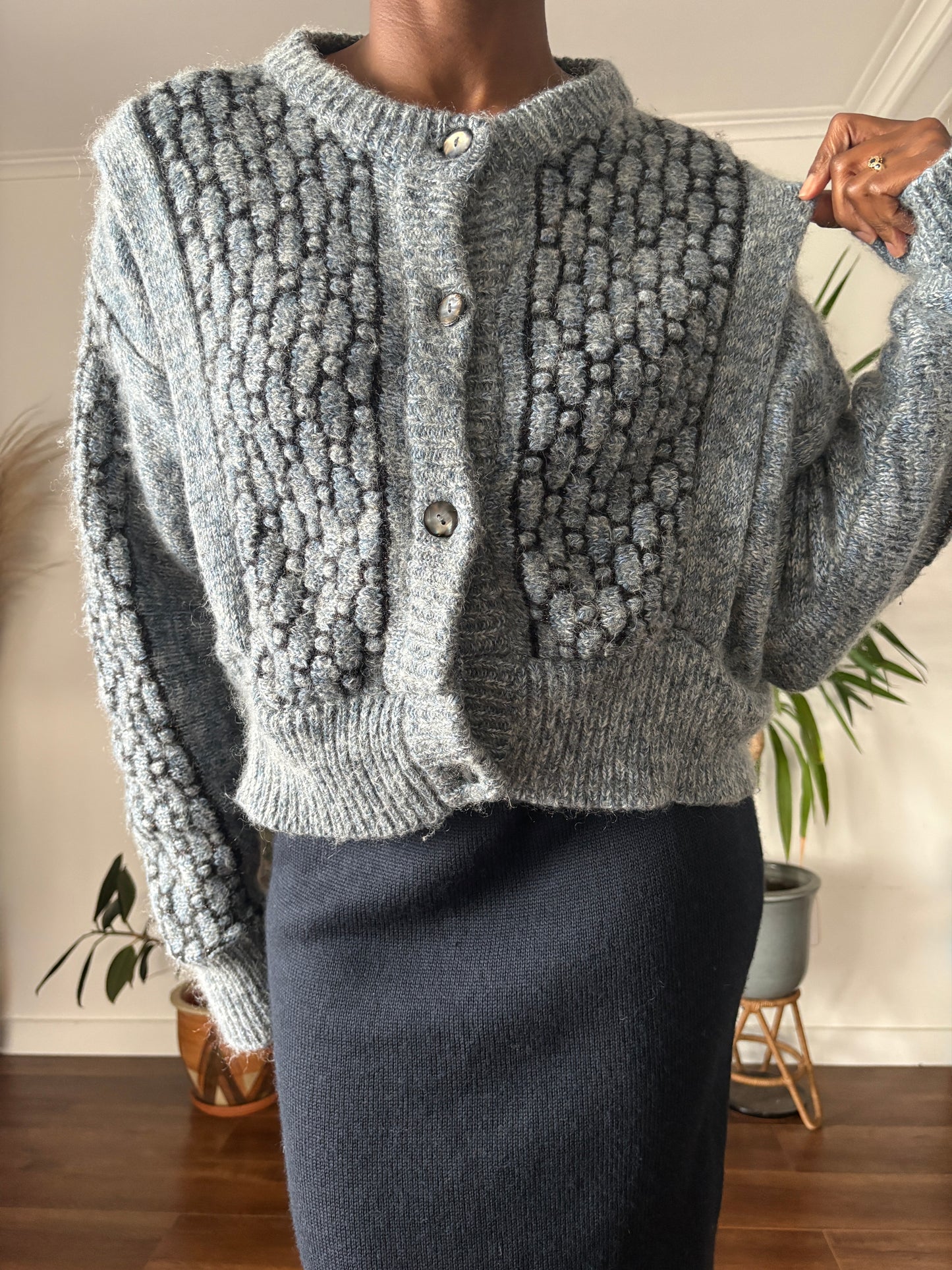 Hand knit cardi, 10-12