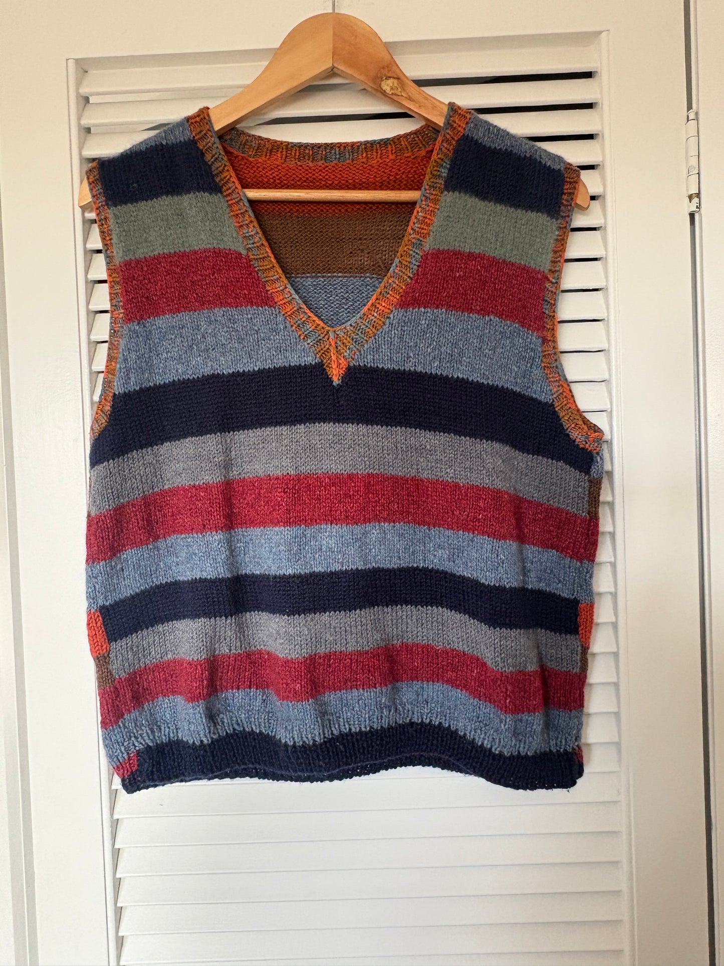 Hand knit vest, 8-12