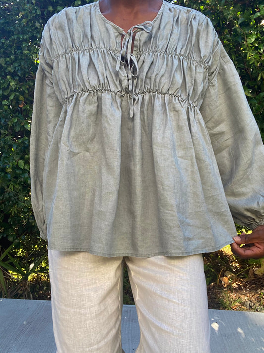 Zest linen top, size 10-12
