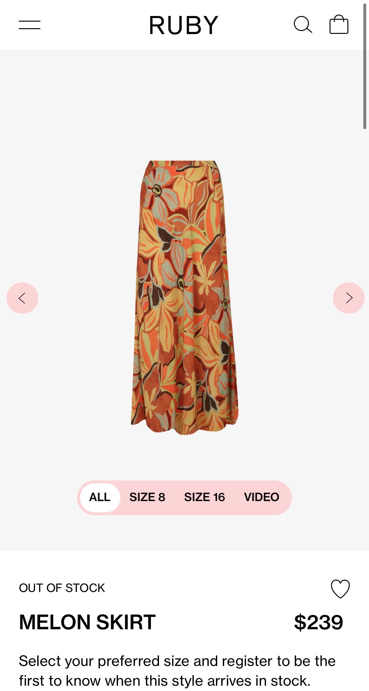 Ruby Melon maxi skirt, 10