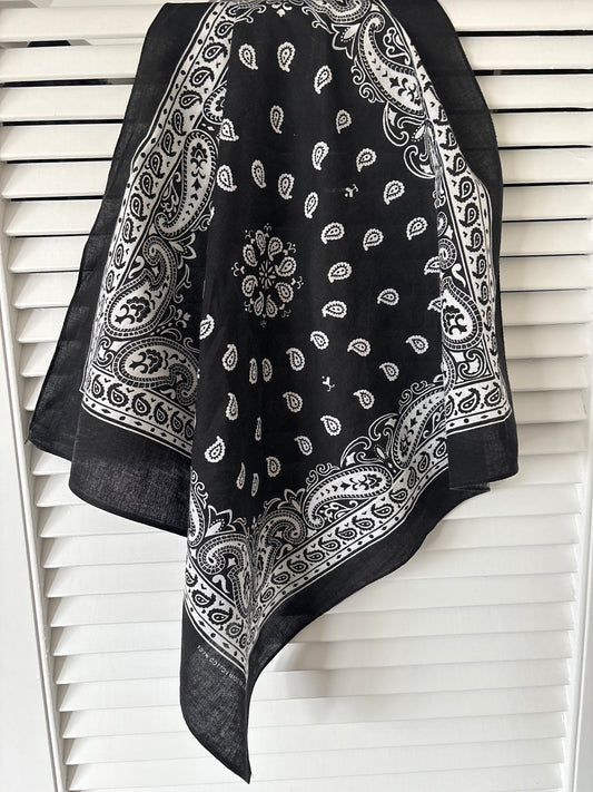 Black paisley scarf