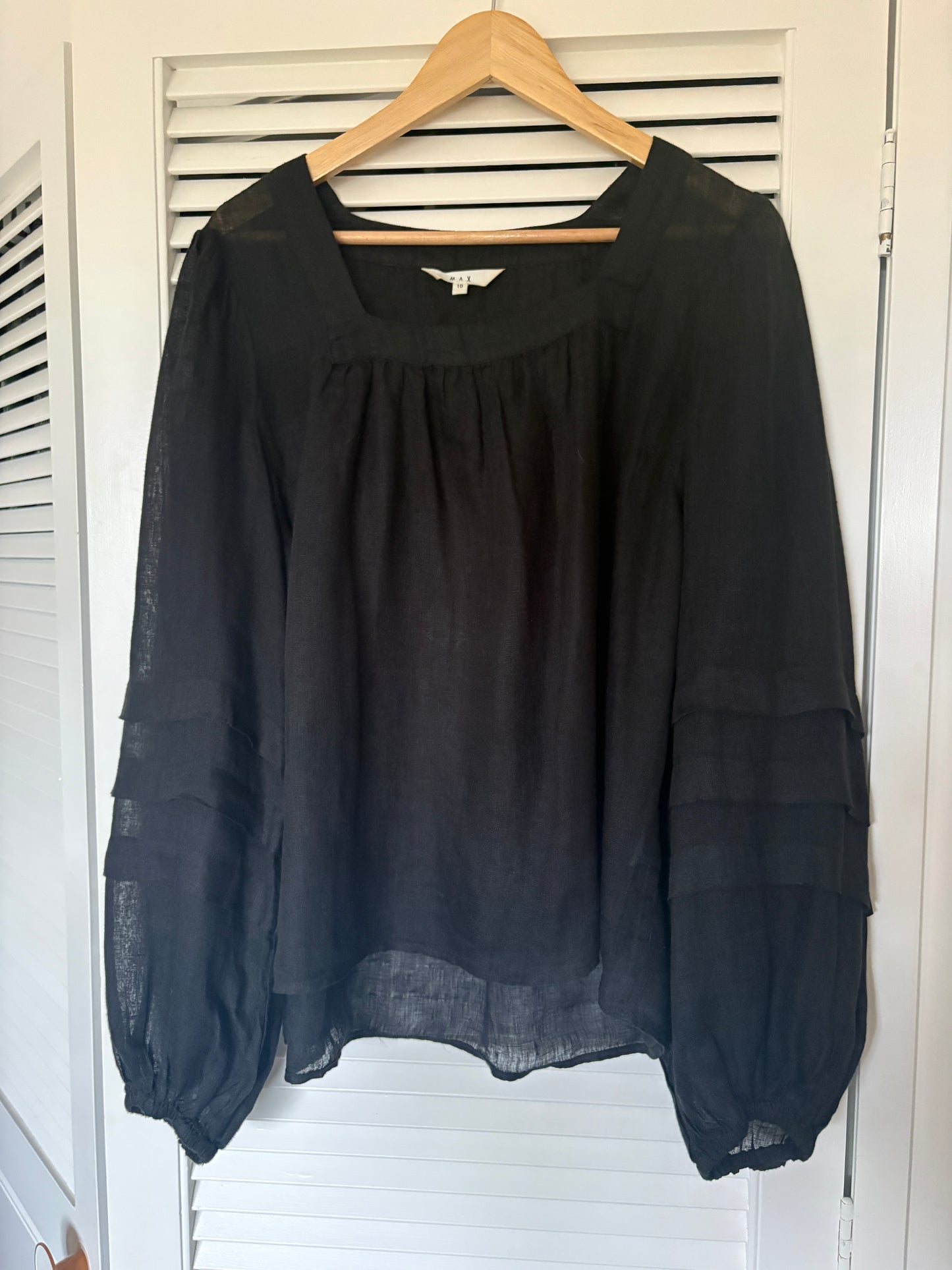 Max linen top, 10-12