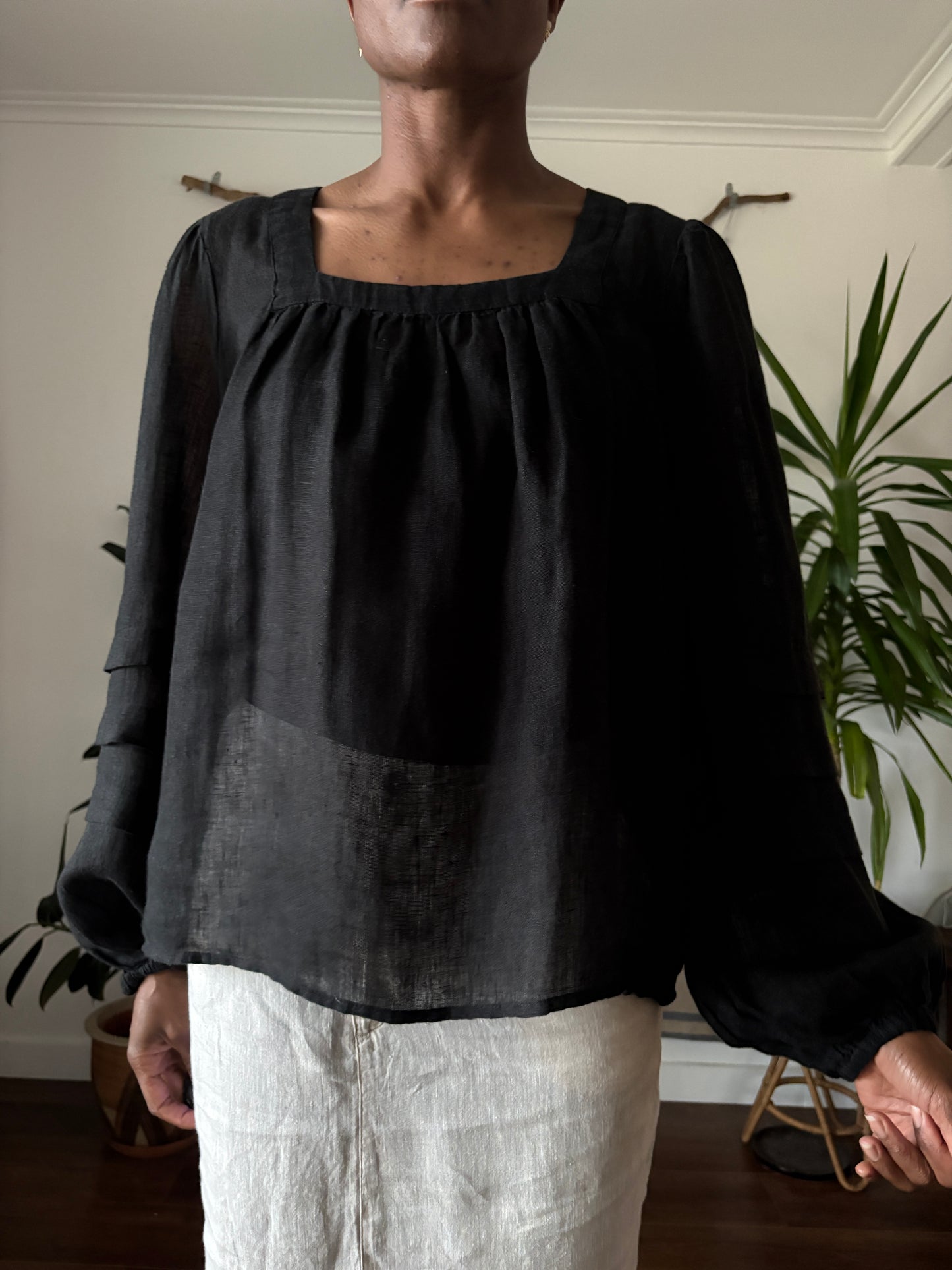 Max linen top, 10-12