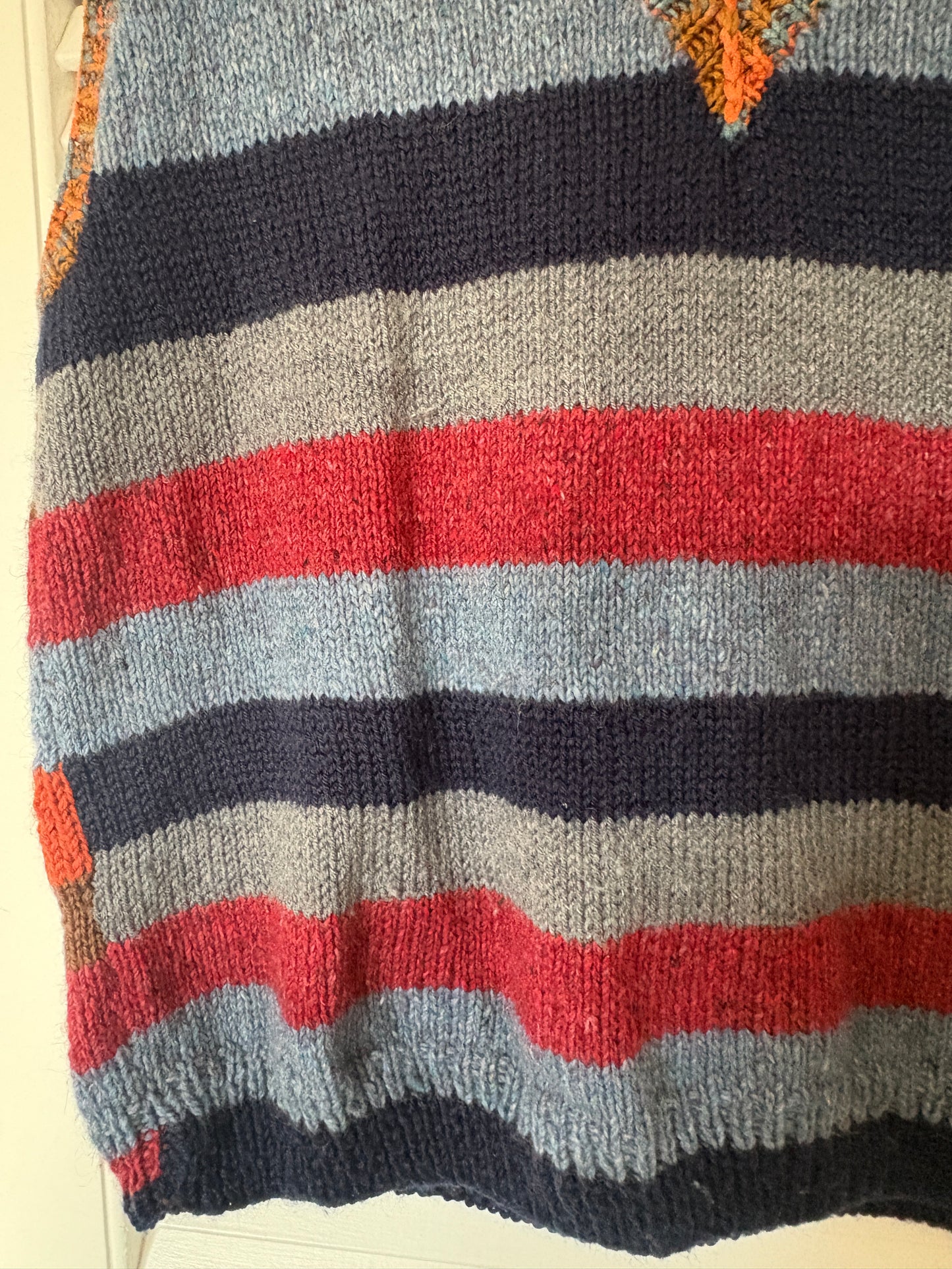 Hand knit vest, 8-12