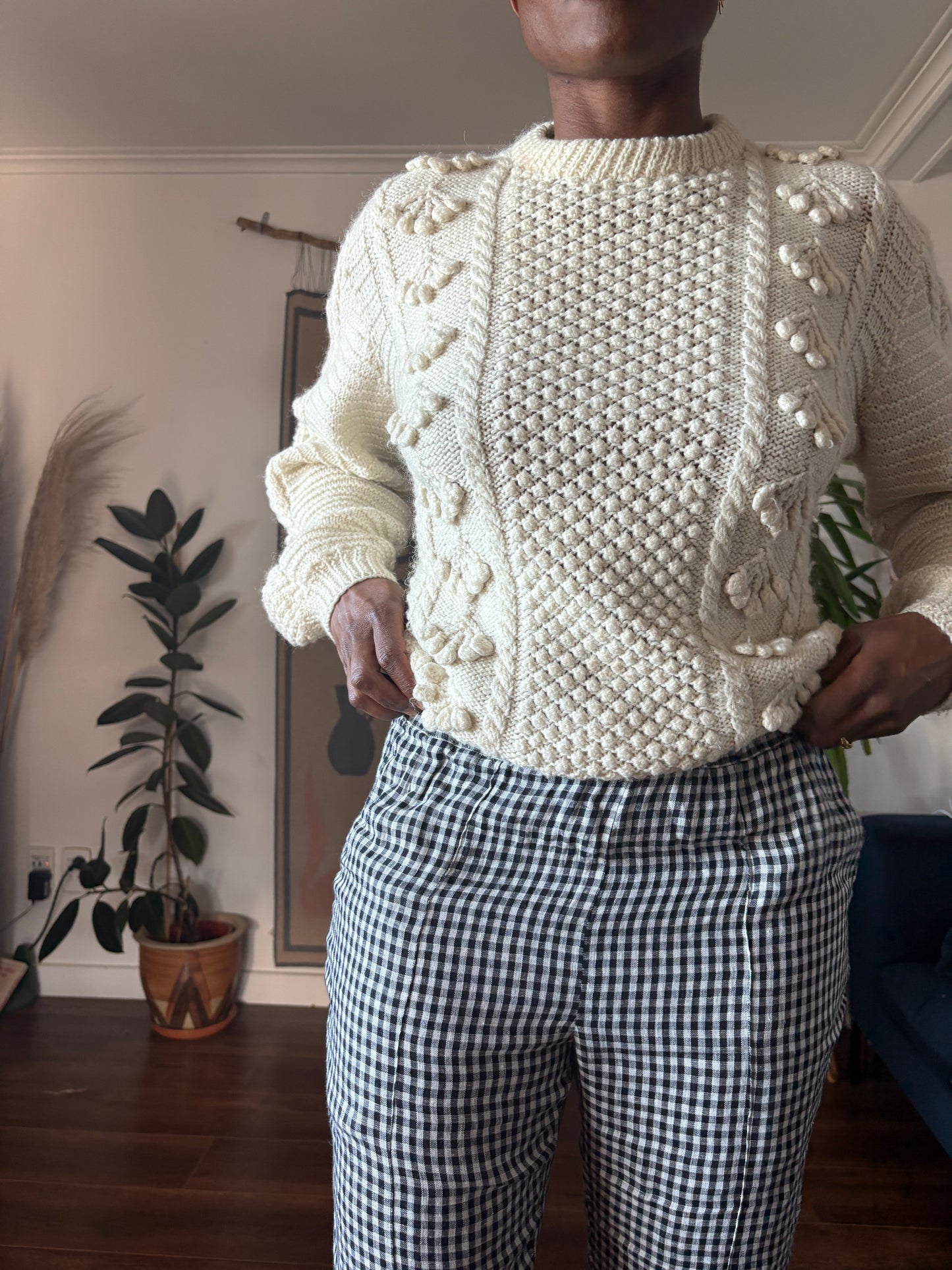 Hand knit sweater, 8-12