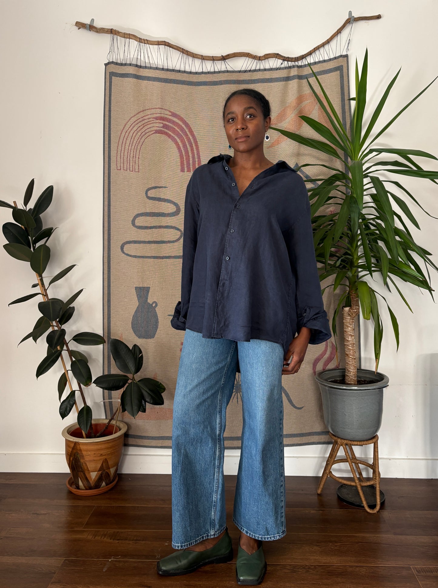 Uniqlo linen shirt, 14-16