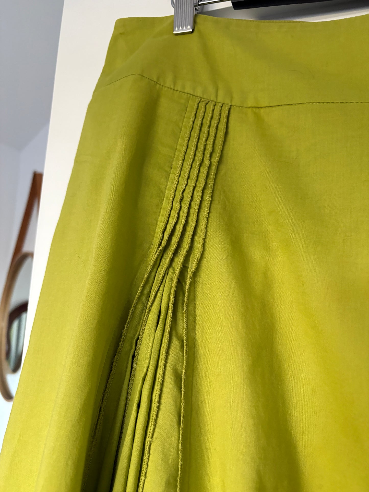 Jigsaw lime green skirt, 16-18