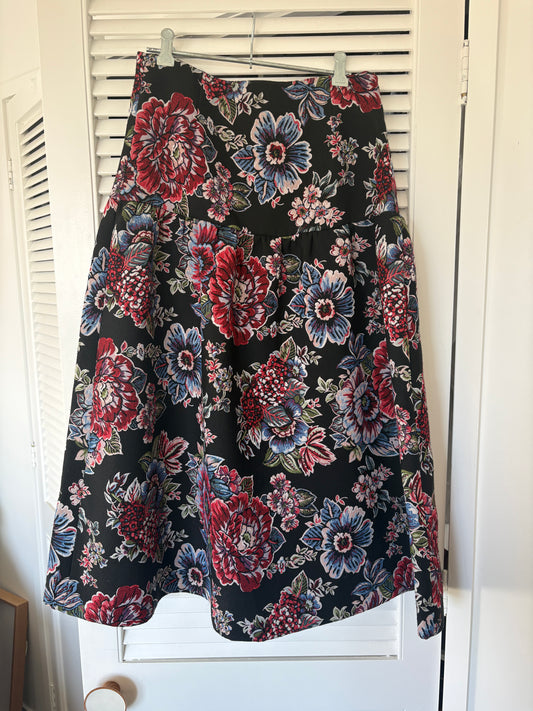 Zara floral skirt, 8-10