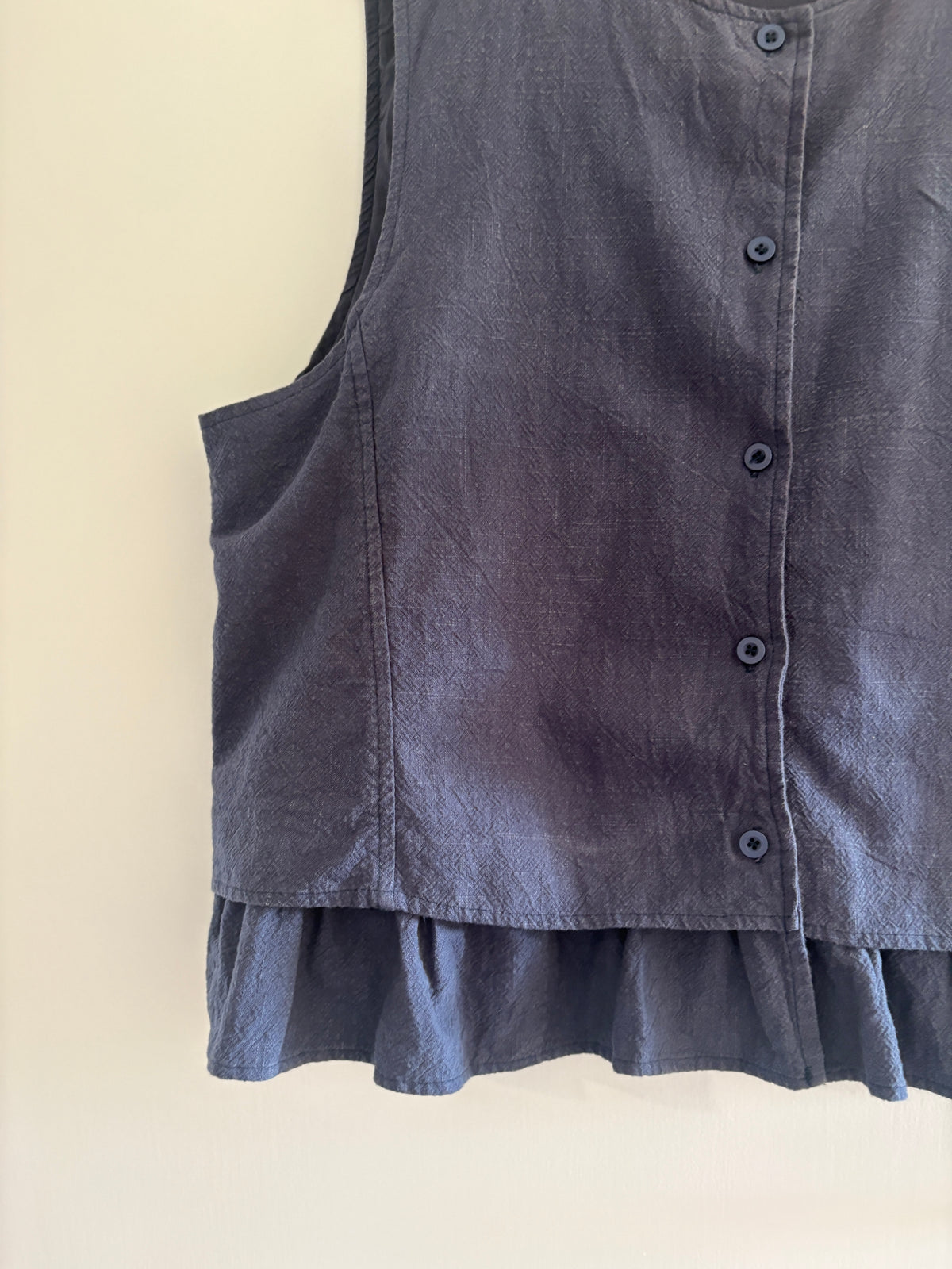 A.K cotton / linen vest, 10-16