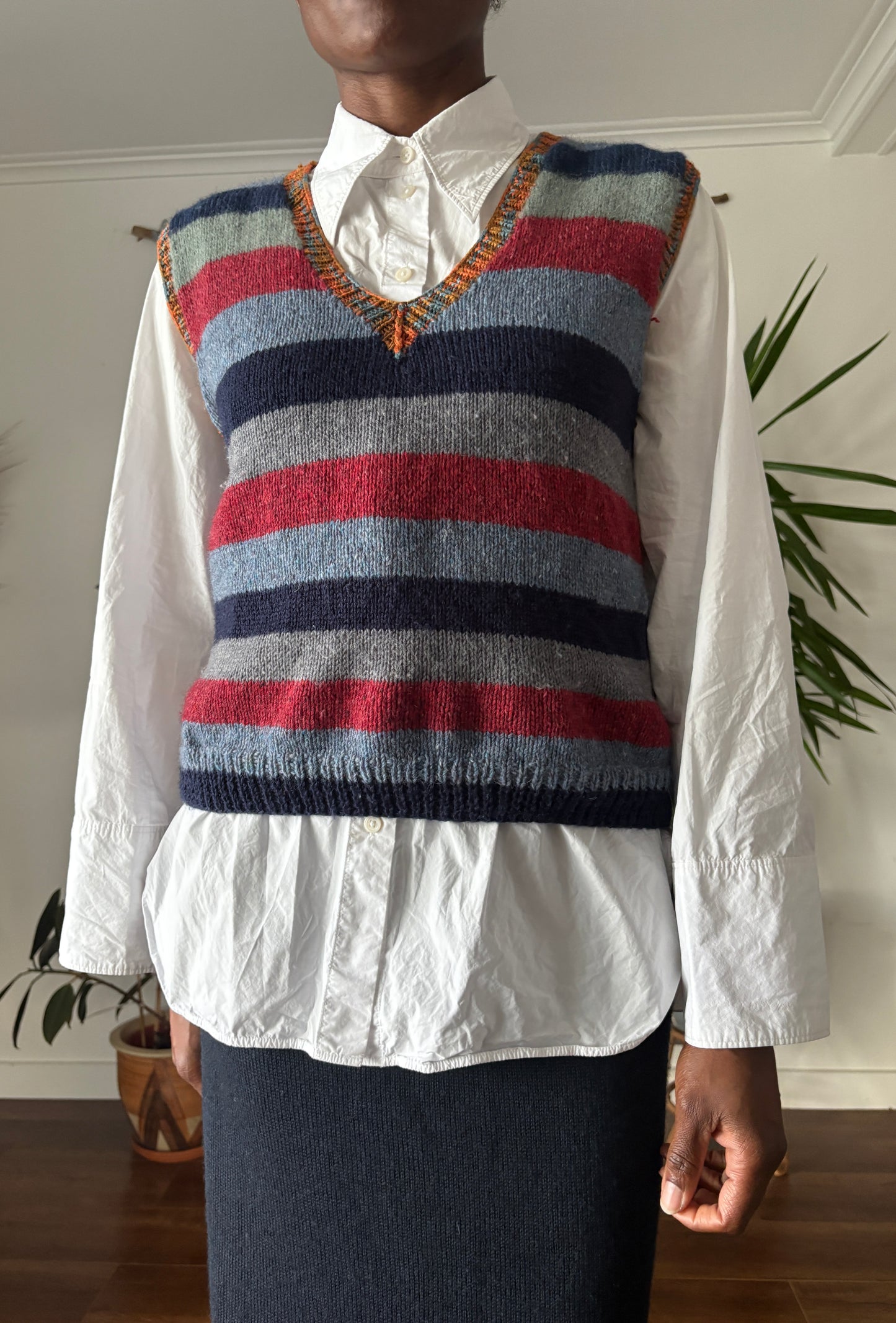 Hand knit vest, 8-12