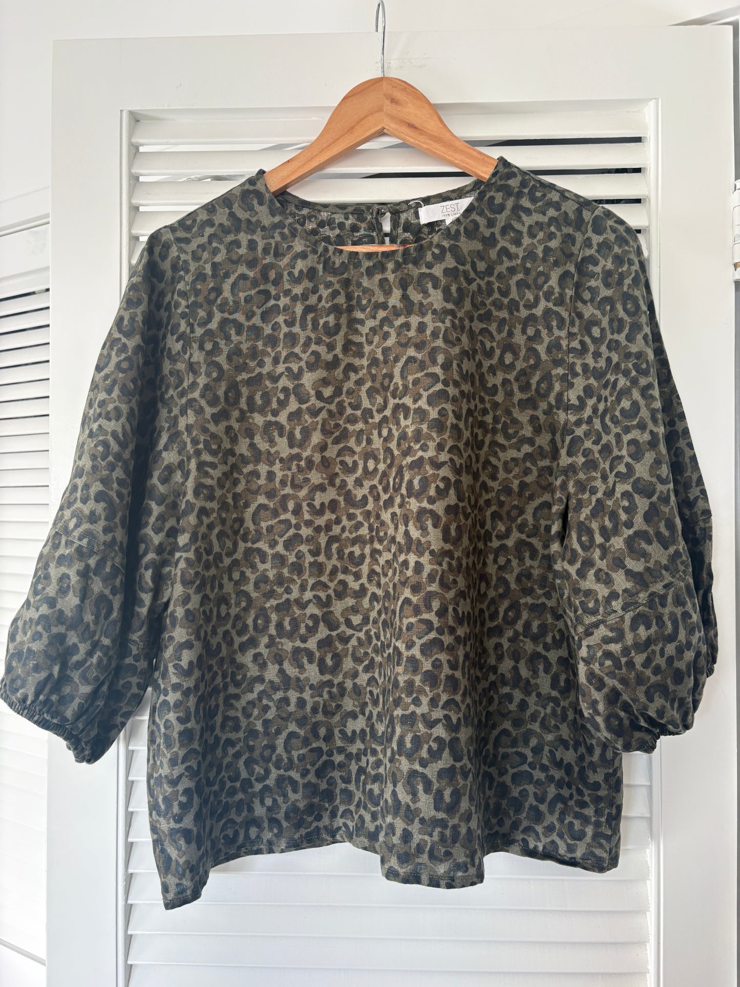 Zest leopard print top, 10-12