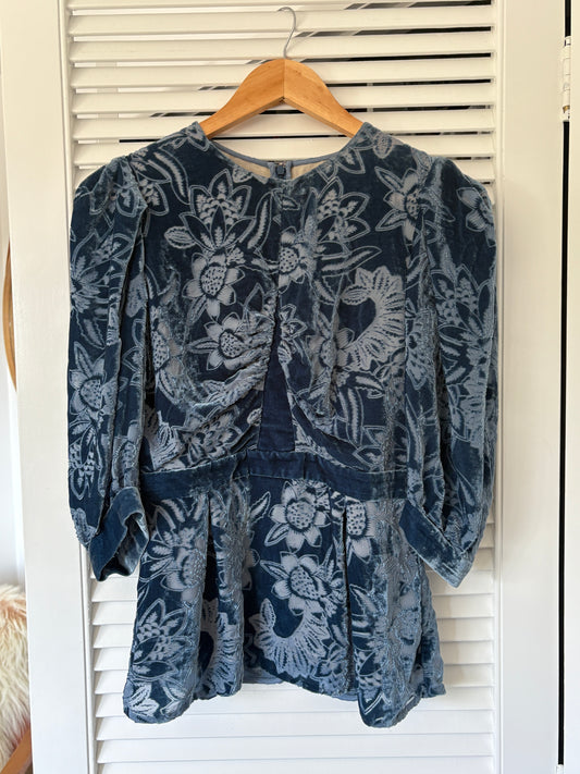 Erdem Evelia velvet top, 6-8