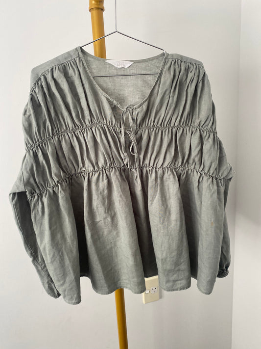 Zest linen top, size 10-12