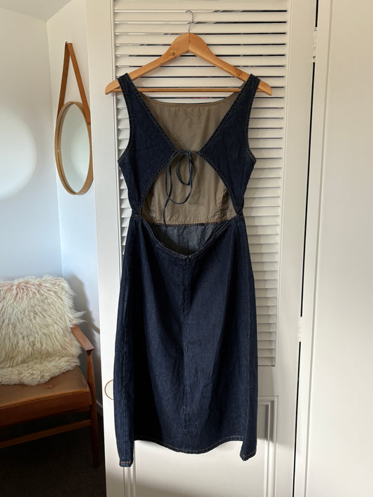 Dark blue denim dress, 10-12