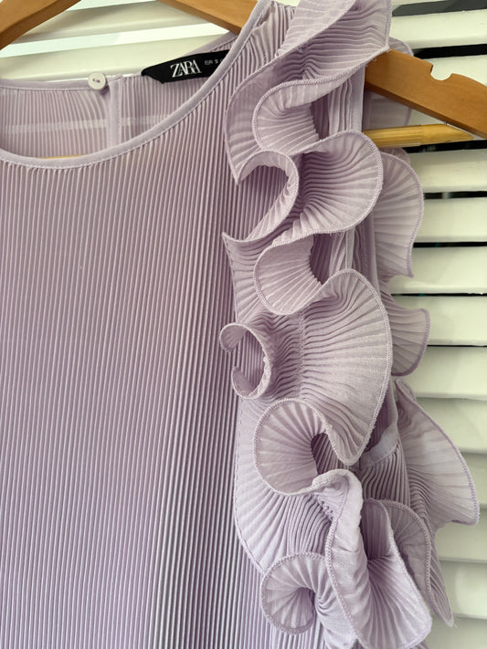 Zara frill sleeve top, 10-12