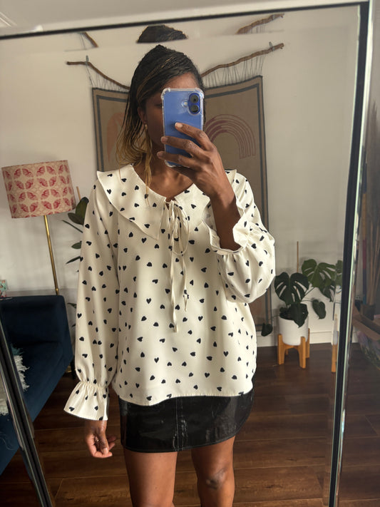 Ai Qiang Wei heart print top, 10-14 DODF