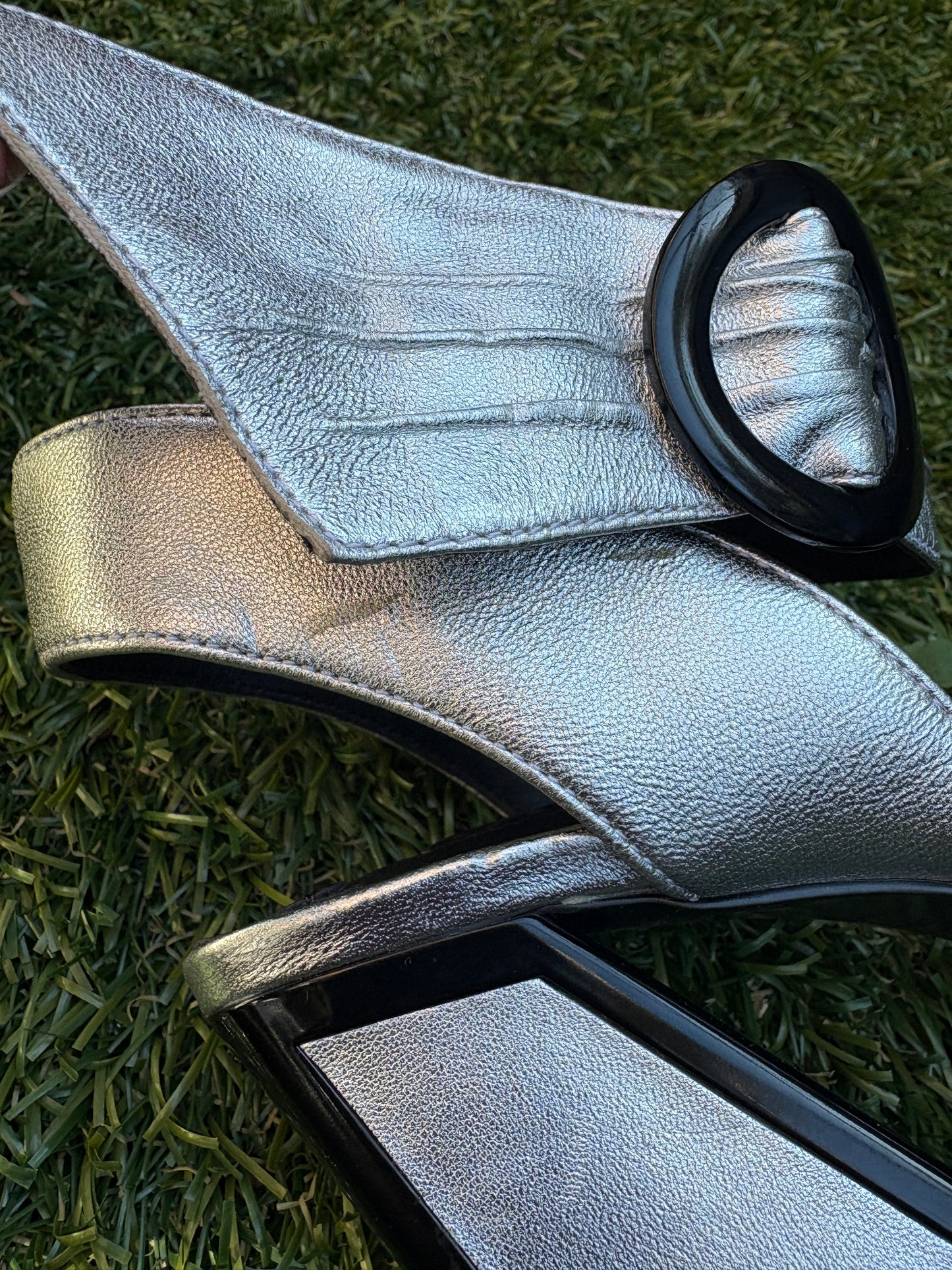 Kat Maconie Ray heels in silver, eu39 / 8